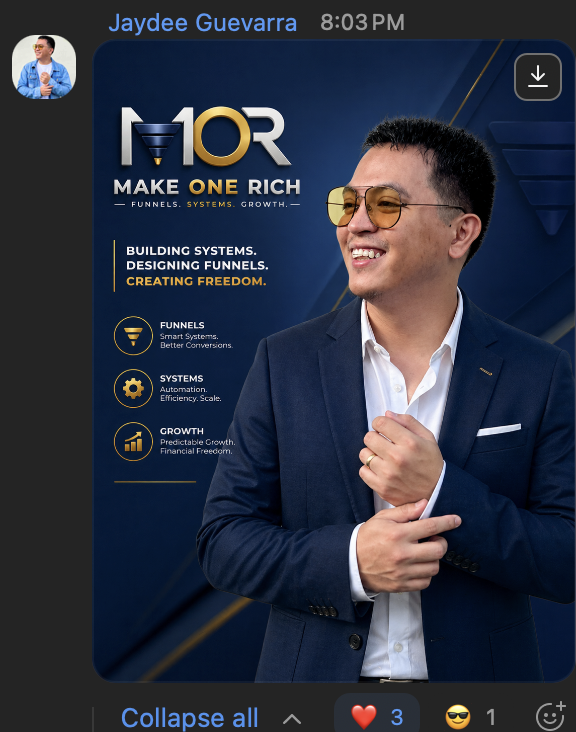 MOR — Make One Rich funnel branding by Jaydee Guevarra